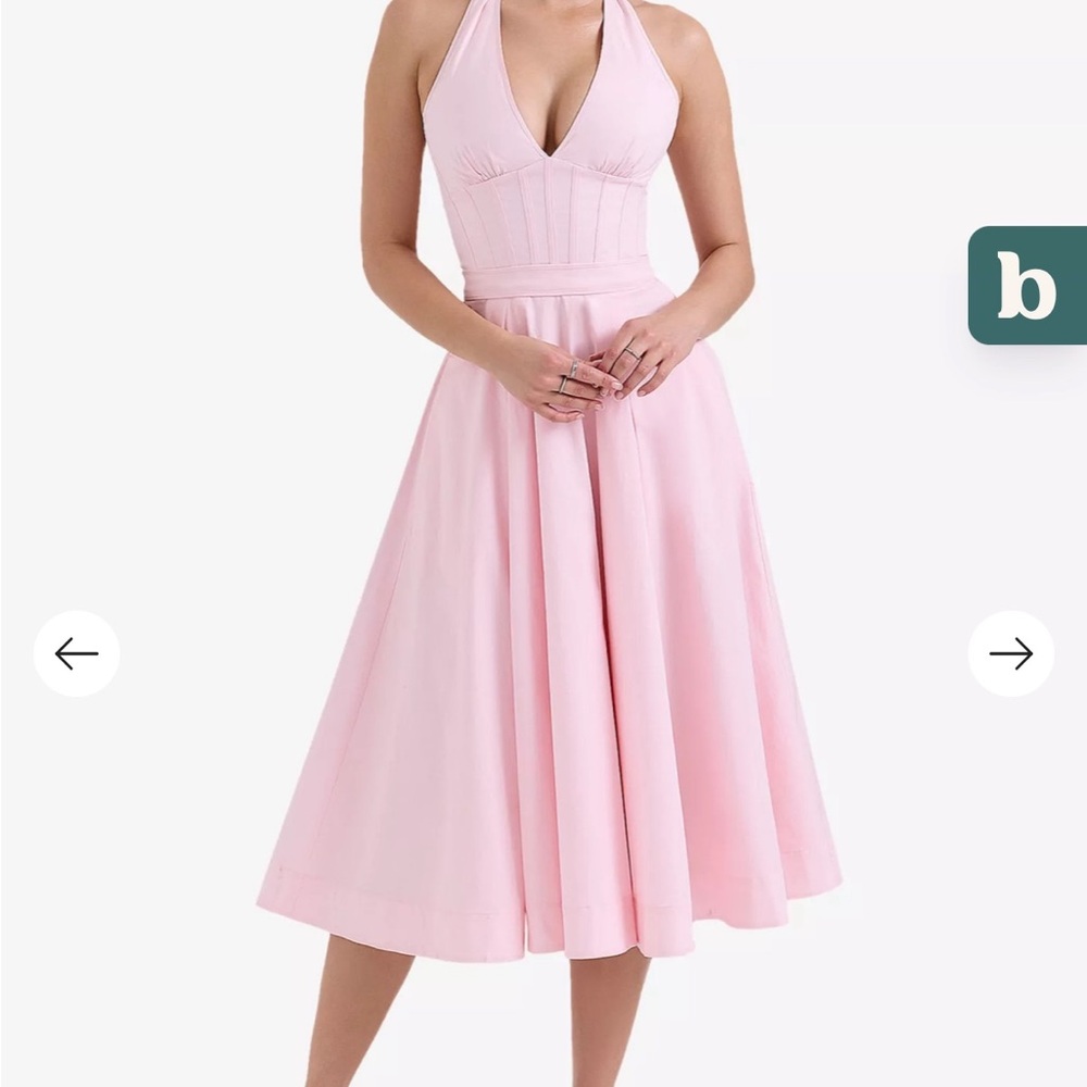 House of CB Blush Pink Midi Dress
